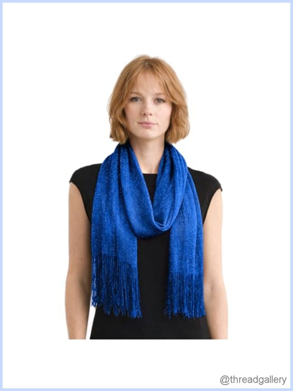 Sparkly Sequin Scarf Mesh Shawl Wrap with Fringe Evening Party Festival